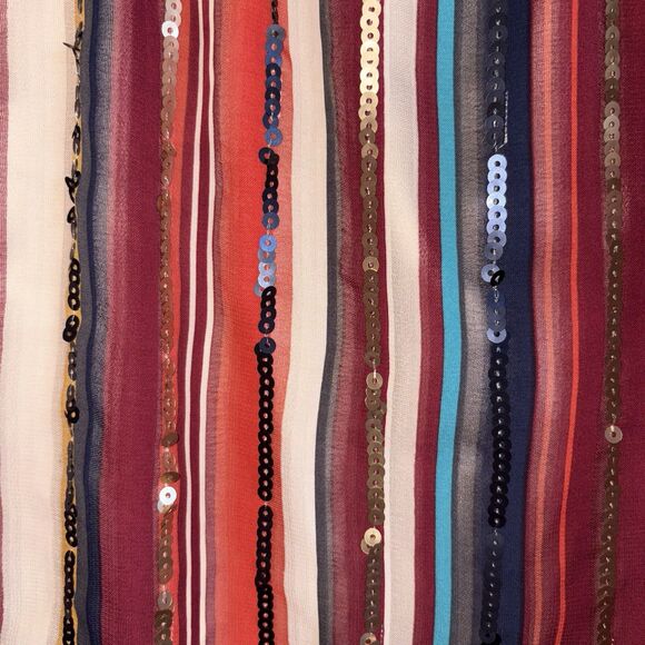 House Of Harlow x Revolve Roksana Blouse & Mya Maxi Skirt Red Stripe Sequin XS - Picture 8 of 11